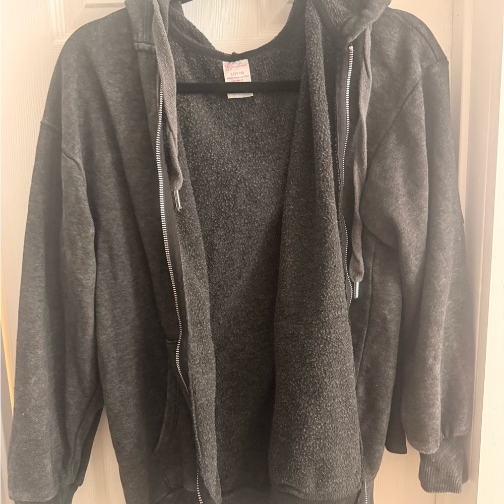 Cozy Gray Zip-Up Hoodie